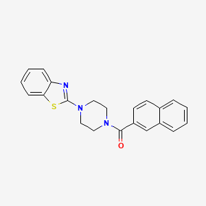 molecular formula C22H19N3OS B2540344 (4-(Benzo[d]thiazol-2-yl)piperazin-1-yl)(naphthalen-2-yl)methanone CAS No. 681159-70-6