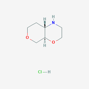 molecular formula C7H14ClNO2 B2540345 rac-(4aR,8aS)-Octahydropyrano[3,4-b][1,4]oxazine hydrochloride CAS No. 1864003-22-4
