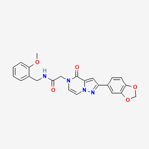 2-[2-(1,3-benzodioxol-5-yl)-4-oxopyrazolo[1,5-a]pyrazin-5(4H)-yl]-N-(2-methoxybenzyl)acetamide