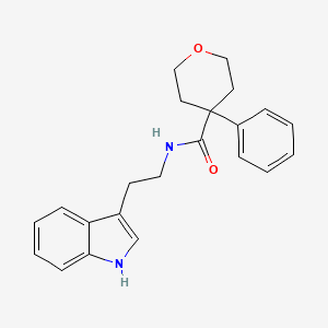 molecular formula C22H24N2O2 B2540352 N-[2-(1H-indol-3-yl)ethyl]-4-phenyloxane-4-carboxamide CAS No. 704874-01-1