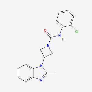 molecular formula C18H17ClN4O B2540360 N-(2-Chlorophenyl)-3-(2-methylbenzimidazol-1-yl)azetidine-1-carboxamide CAS No. 2380189-45-5