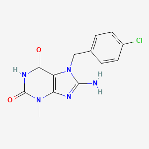 8-amino-7-(4-chlorobenzyl)-3-methyl-1H-purine-2,6(3H,7H)-dione