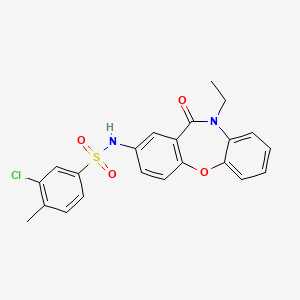 3-chloro-N-(10-ethyl-11-oxo-10,11-dihydrodibenzo[b,f][1,4]oxazepin-2-yl)-4-methylbenzenesulfonamide