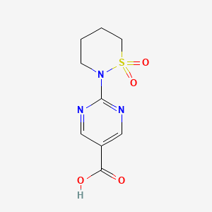 2-(1,1-Dioxo-1,2-thiazinan-2-yl)pyrimidine-5-carboxylic acid