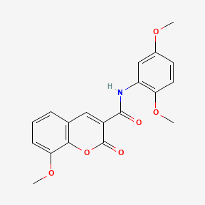 molecular formula C19H17NO6 B2540380 N-(2,5-dimethoxyphenyl)-8-methoxy-2-oxo-2H-chromene-3-carboxamide CAS No. 324065-13-6