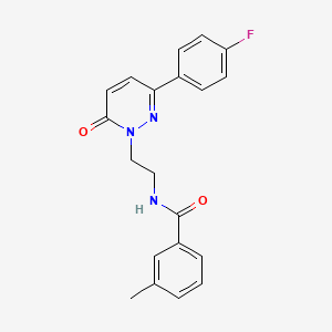molecular formula C20H18FN3O2 B2540381 N-(2-(3-(4-fluorophenyl)-6-oxopyridazin-1(6H)-yl)ethyl)-3-methylbenzamide CAS No. 921850-64-8