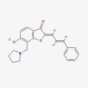 (Z)-6-hydroxy-2-((E)-3-phenylallylidene)-7-(pyrrolidin-1-ylmethyl)benzofuran-3(2H)-one