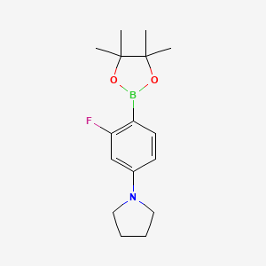1-[3-Fluoro-4-(4,4,5,5-tetramethyl-1,3,2-dioxaborolan-2-yl)phenyl]pyrrolidine