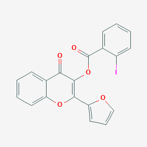 molecular formula C20H11IO5 B254039 [2-(Furan-2-yl)-4-oxochromen-3-yl] 2-iodobenzoate 