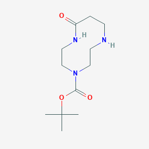 molecular formula C12H23N3O3 B2540395 tert-Butyl 8-oxo-1,4,7-triazecane-4-carboxylate CAS No. 2126160-41-4