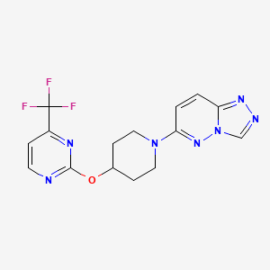 6-[4-[4-(Trifluoromethyl)pyrimidin-2-yl]oxypiperidin-1-yl]-[1,2,4]triazolo[4,3-b]pyridazine