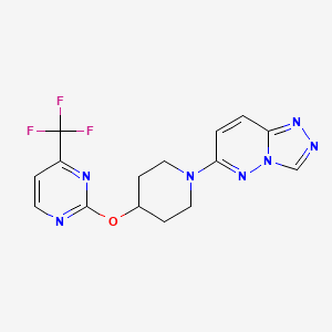 2-[(1-{[1,2,4]Triazolo[4,3-b]pyridazin-6-yl}piperidin-4-yl)oxy]-4-(trifluoromethyl)pyrimidine