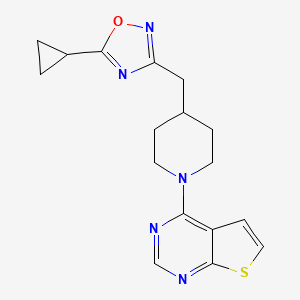 5-Cyclopropyl-3-[(1-thieno[2,3-d]pyrimidin-4-ylpiperidin-4-yl)methyl]-1,2,4-oxadiazole