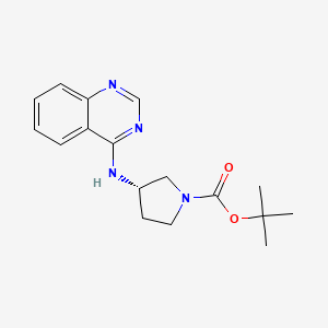 molecular formula C17H22N4O2 B2540409 tert-Butyl (3S)-3-(quinazolin-4-ylamino)pyrrolidine-1-carboxylate CAS No. 1448850-59-6