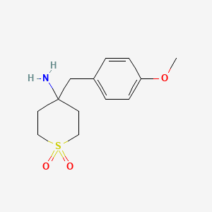4-Amino-4-[(4-methoxyphenyl)methyl]-1Lambda(6)-thiane-1,1-dione