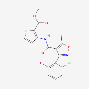 molecular formula C17H12ClFN2O4S B2540412 3-({[3-(2-氯-6-氟苯基)-5-甲基-4-异恶唑基]羰基}氨基)-2-噻吩甲酸甲酯 CAS No. 1024580-14-0