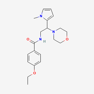 molecular formula C20H27N3O3 B2540413 4-乙氧基-N-(2-(1-甲基-1H-吡咯-2-基)-2-吗啉乙基)苯甲酰胺 CAS No. 1049364-72-8