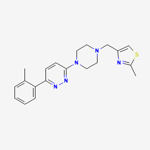 2-Methyl-4-[[4-[6-(2-methylphenyl)pyridazin-3-yl]piperazin-1-yl]methyl]-1,3-thiazole