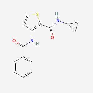 molecular formula C15H14N2O2S B2540429 3-(苯甲酰氨基)-N-环丙基-2-噻吩甲酰胺 CAS No. 439120-50-0