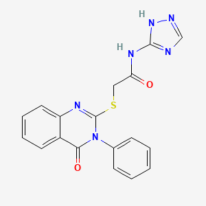 molecular formula C18H14N6O2S B2540436 N-(2-chloro-4-fluorophenyl)-4-[(4-ethyl-2,3-dioxopiperazin-1-yl)methyl]benzamide CAS No. 1115976-53-8