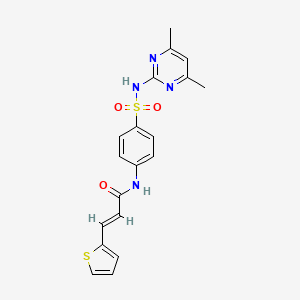 (E)-N-(4-(N-(4,6-dimethylpyrimidin-2-yl)sulfamoyl)phenyl)-3-(thiophen-2-yl)acrylamide