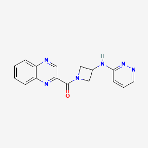N-[1-(quinoxaline-2-carbonyl)azetidin-3-yl]pyridazin-3-amine