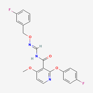 N-({[(3-fluorobenzyl)oxy]imino}methyl)-2-(4-fluorophenoxy)-4-methoxynicotinamide