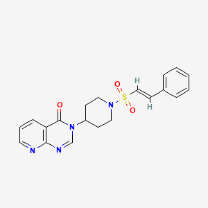 (E)-3-(1-(styrylsulfonyl)piperidin-4-yl)pyrido[2,3-d]pyrimidin-4(3H)-one