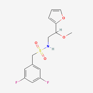 molecular formula C14H15F2NO4S B2540452 1-(3,5-二氟苯基)-N-(2-(呋喃-2-基)-2-甲氧基乙基)甲磺酰胺 CAS No. 1788677-20-2