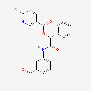 [(3-Acetylphenyl)carbamoyl](phenyl)methyl 6-chloropyridine-3-carboxylate