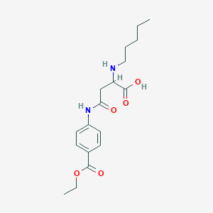 3-{[4-(ETHOXYCARBONYL)PHENYL]CARBAMOYL}-2-(PENTYLAMINO)PROPANOIC ACID