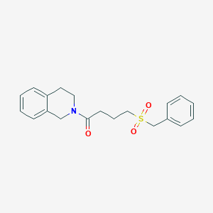 molecular formula C20H23NO3S B2540468 4-(benzylsulfonyl)-1-(3,4-dihydroisoquinolin-2(1H)-yl)butan-1-one CAS No. 923413-68-7