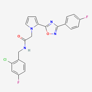 N-(2-chloro-4-fluorobenzyl)-2-{2-[3-(4-fluorophenyl)-1,2,4-oxadiazol-5-yl]-1H-pyrrol-1-yl}acetamide