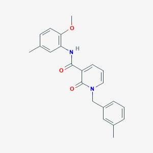 molecular formula C22H22N2O3 B2540484 N-(2-methoxy-5-methylphenyl)-1-(3-methylbenzyl)-2-oxo-1,2-dihydropyridine-3-carboxamide CAS No. 932963-02-5
