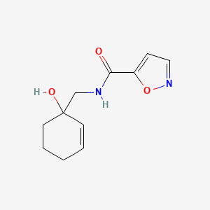 molecular formula C11H14N2O3 B2540487 N-((1-hydroxycyclohex-2-en-1-yl)methyl)isoxazole-5-carboxamide CAS No. 2167130-10-9