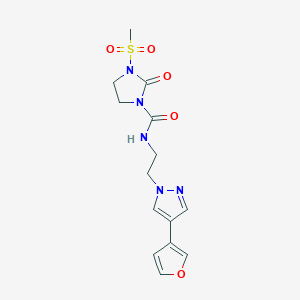 N-(2-(4-(furan-3-yl)-1H-pyrazol-1-yl)ethyl)-3-(methylsulfonyl)-2-oxoimidazolidine-1-carboxamide