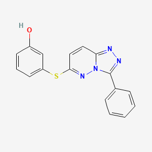 molecular formula C17H12N4OS B2540492 3-[(3-Phenyl-[1,2,4]triazolo[4,3-b]pyridazin-6-yl)sulfanyl]phenol CAS No. 2470437-79-5