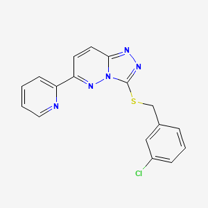 3-[(3-Chlorophenyl)methylsulfanyl]-6-pyridin-2-yl-[1,2,4]triazolo[4,3-b]pyridazine