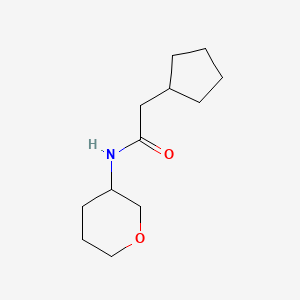 2-cyclopentyl-N-(oxan-3-yl)acetamide