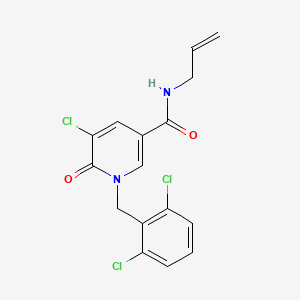 molecular formula C16H13Cl3N2O2 B2540518 N-allyl-5-chloro-1-(2,6-dichlorobenzyl)-6-oxo-1,6-dihydro-3-pyridinecarboxamide CAS No. 339023-87-9