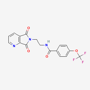 molecular formula C17H12F3N3O4 B2540526 N-(2-(5,7-dioxo-5H-pyrrolo[3,4-b]pyridin-6(7H)-yl)ethyl)-4-(trifluoromethoxy)benzamide CAS No. 2034589-25-6