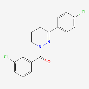 molecular formula C17H14Cl2N2O B2540530 (3-chlorophenyl)[3-(4-chlorophenyl)-5,6-dihydro-1(4H)-pyridazinyl]methanone CAS No. 159799-55-0