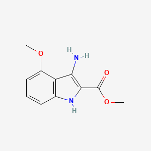 molecular formula C11H12N2O3 B2540531 methyl 3-amino-4-methoxy-1H-indole-2-carboxylate CAS No. 696649-57-7