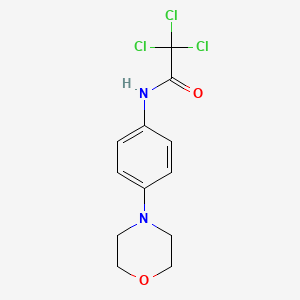 molecular formula C12H13Cl3N2O2 B2540536 2,2,2-trichloro-N-(4-morpholinophenyl)acetamide CAS No. 251096-81-8
