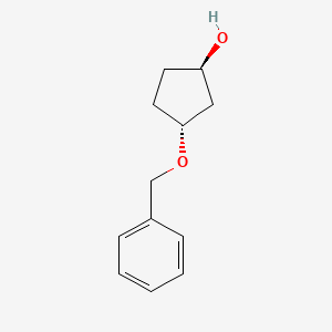 molecular formula C12H16O2 B2540538 trans-3-(Benzyloxy)cyclopentan-1-ol CAS No. 1052100-73-8