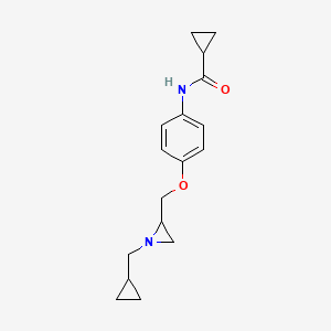 N-[4-[[1-(Cyclopropylmethyl)aziridin-2-yl]methoxy]phenyl]cyclopropanecarboxamide