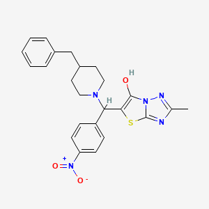 5-((4-Benzylpiperidin-1-yl)(4-nitrophenyl)methyl)-2-methylthiazolo[3,2-b][1,2,4]triazol-6-ol