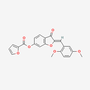 (Z)-2-(2,5-dimethoxybenzylidene)-3-oxo-2,3-dihydrobenzofuran-6-yl furan-2-carboxylate