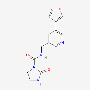 N-((5-(furan-3-yl)pyridin-3-yl)methyl)-2-oxoimidazolidine-1-carboxamide