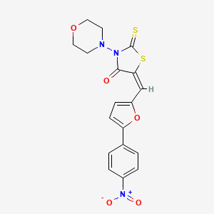 (E)-3-morpholino-5-((5-(4-nitrophenyl)furan-2-yl)methylene)-2-thioxothiazolidin-4-one